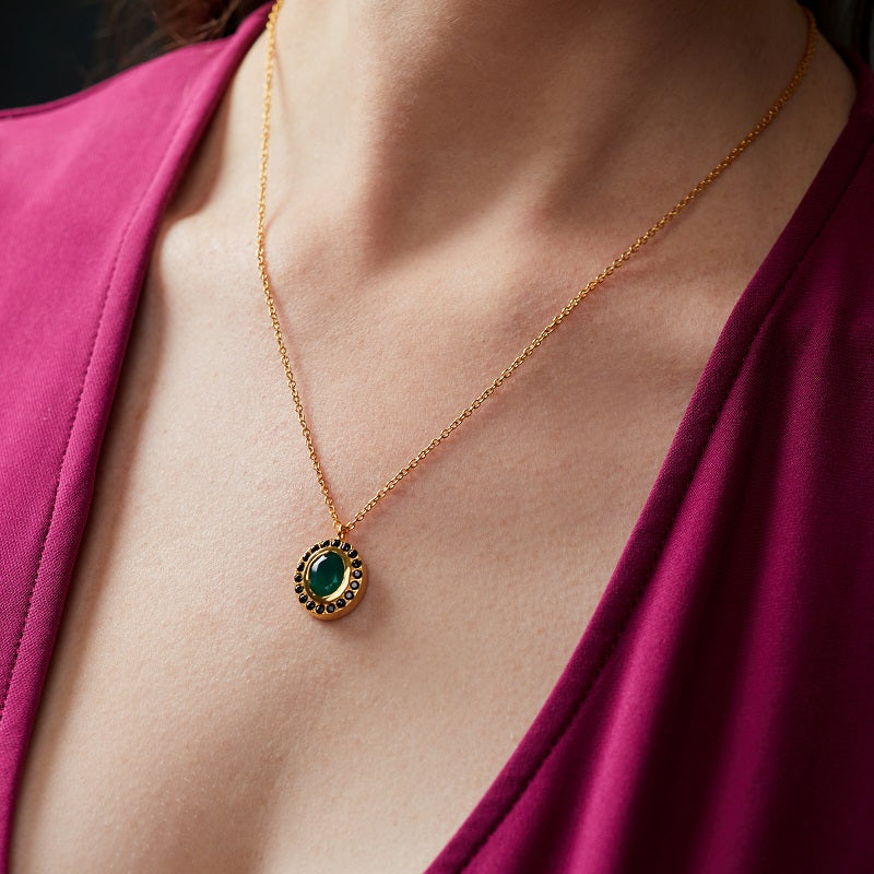 Emerald Pendant Necklace