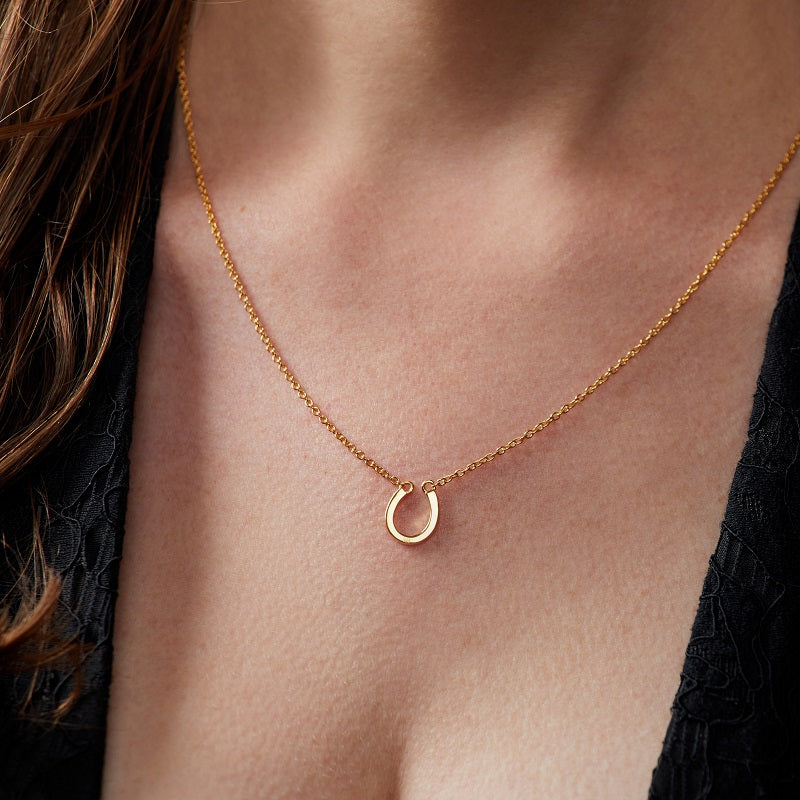 Horseshoe shaped sterling silver Necklace