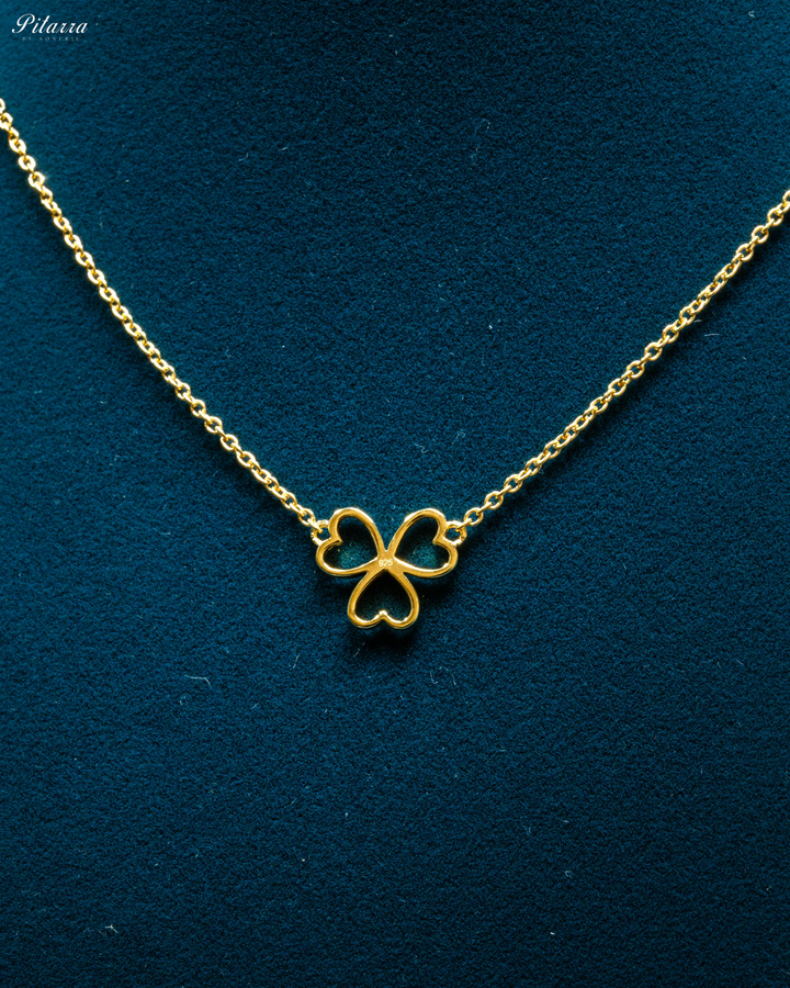 Gold Plated Silver Three Heart Pendant