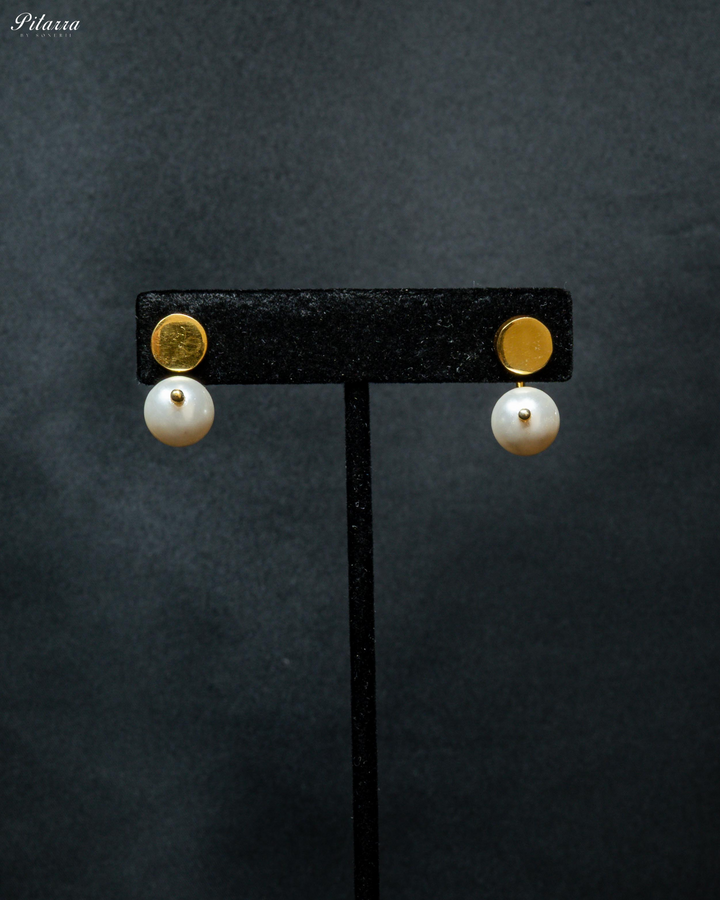 Gold Plated Pearl Studs Earrings