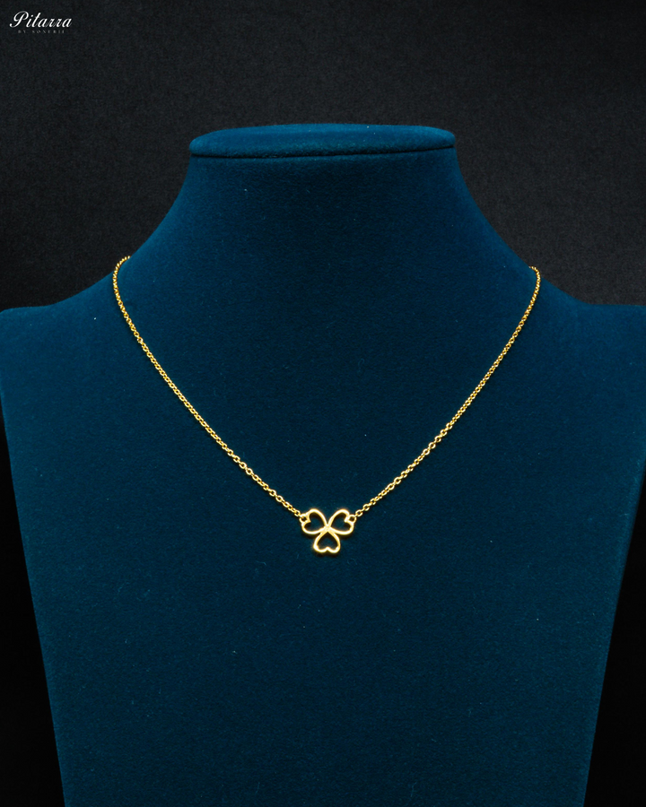 Gold Plated Silver Three Heart Pendant