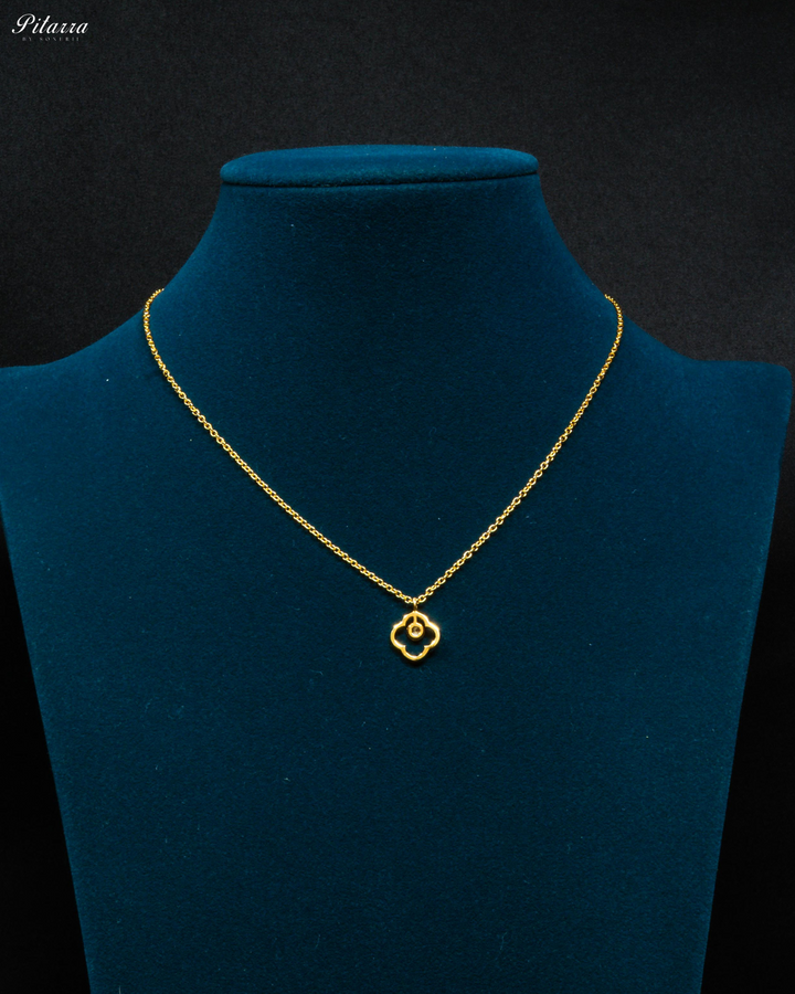 Gold Plated Silver Clover Pendant