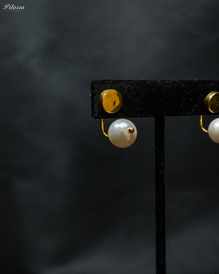 Gold Plated Pearl Studs Earrings