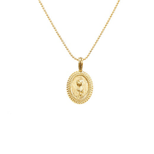 Gold Rose Pendant