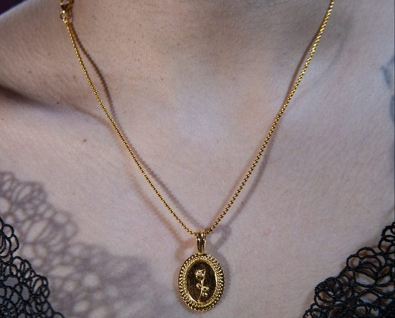 Gold Rose Pendant