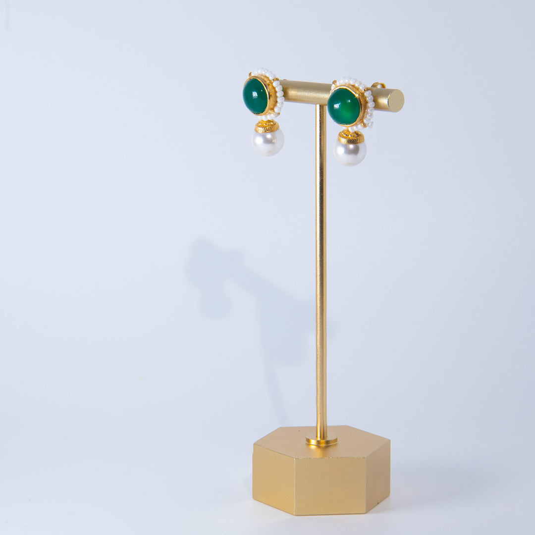 Green Pearl Earring