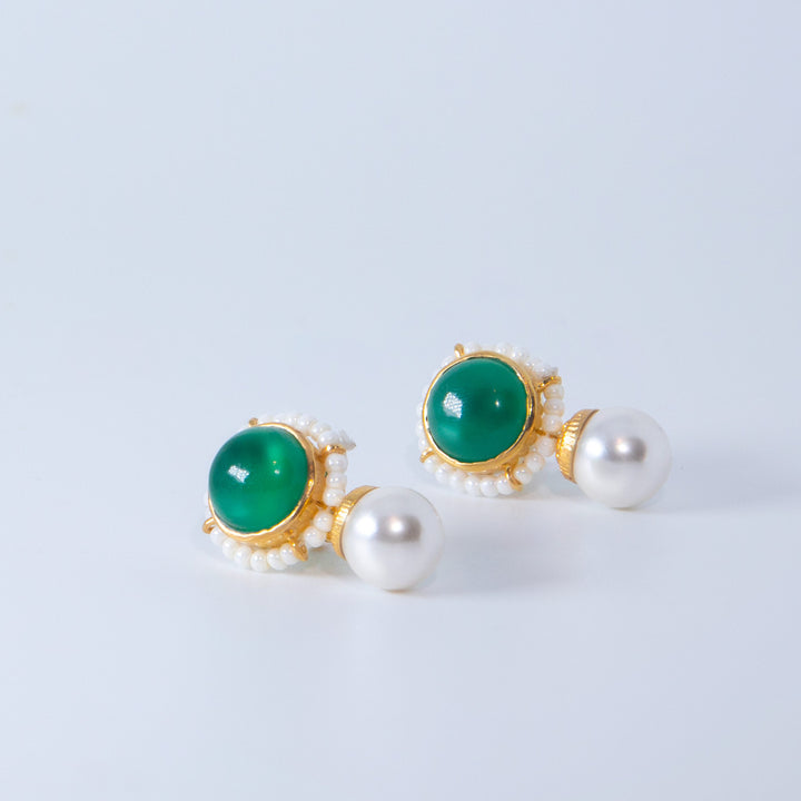 Green Pearl Earring