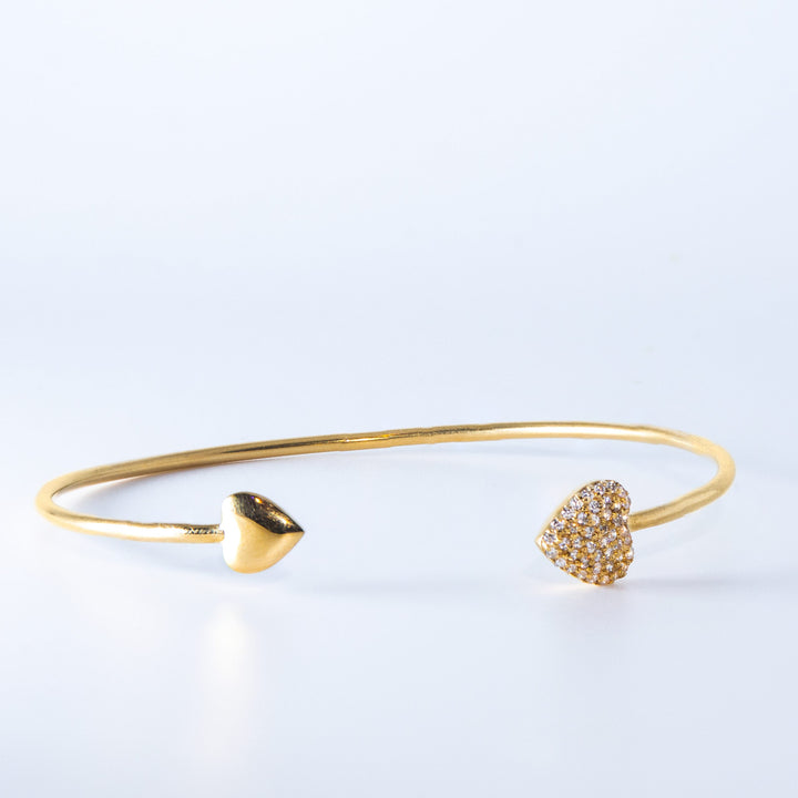 Heart Rhinestone Bangle